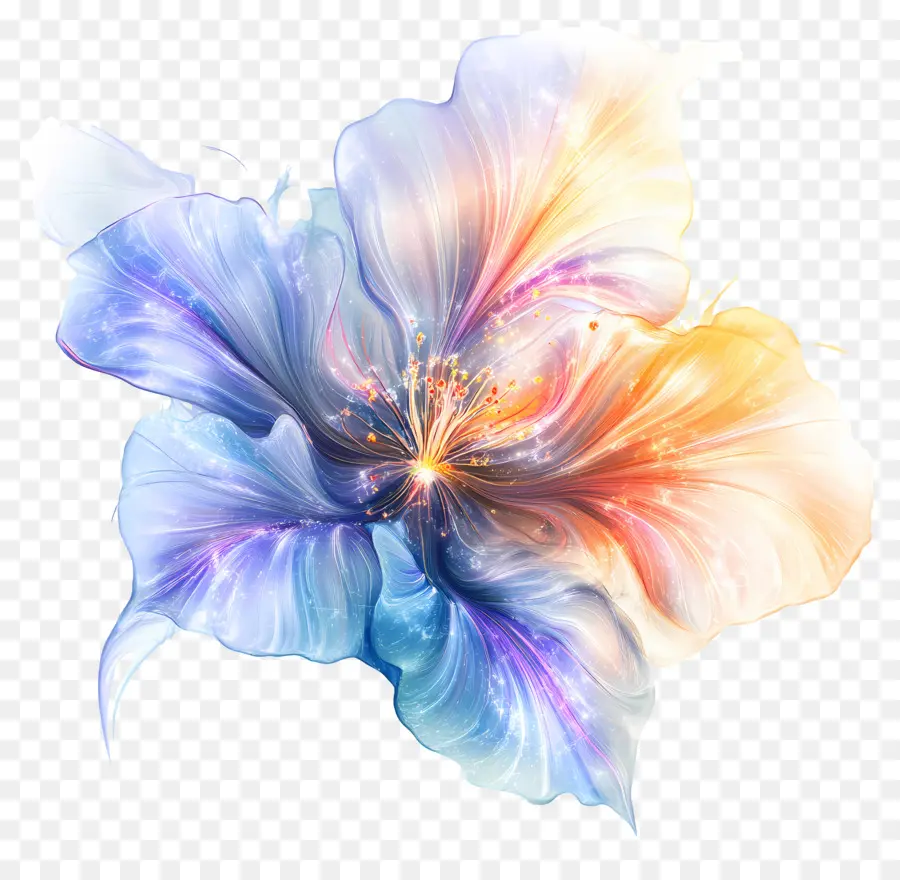 Buen Día，Flor Azul PNG