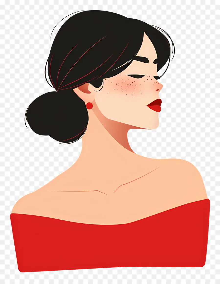 Mujer De Rojo，Mujer En Vestido Rojo PNG