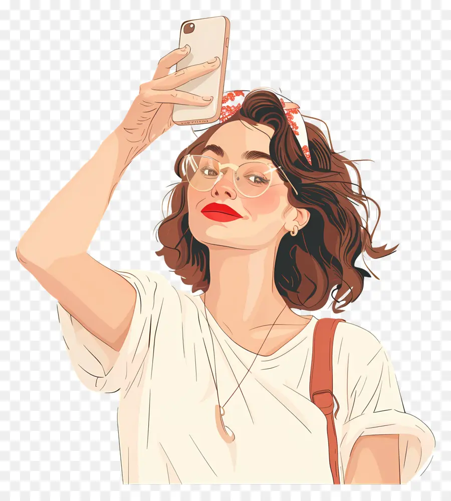 Mujer Tomando Selfie，Mujer PNG