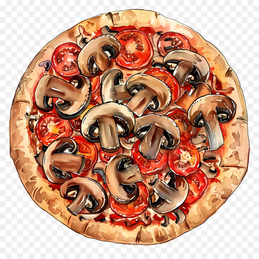 Pizza De Champiñones，Pizza PNG