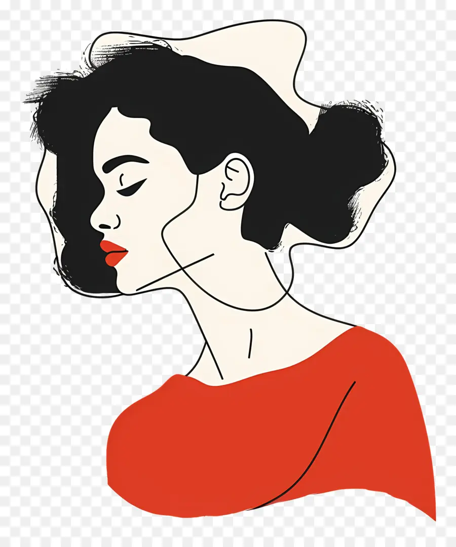 Mujer De Rojo，Mujer PNG