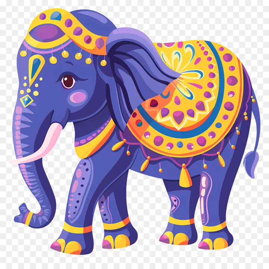 Elefante Indio，Elefante Decorado PNG