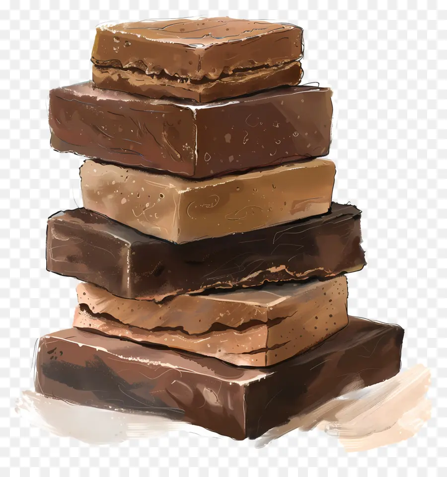 Pila De Dulce De Azúcar，Barras De Chocolate PNG