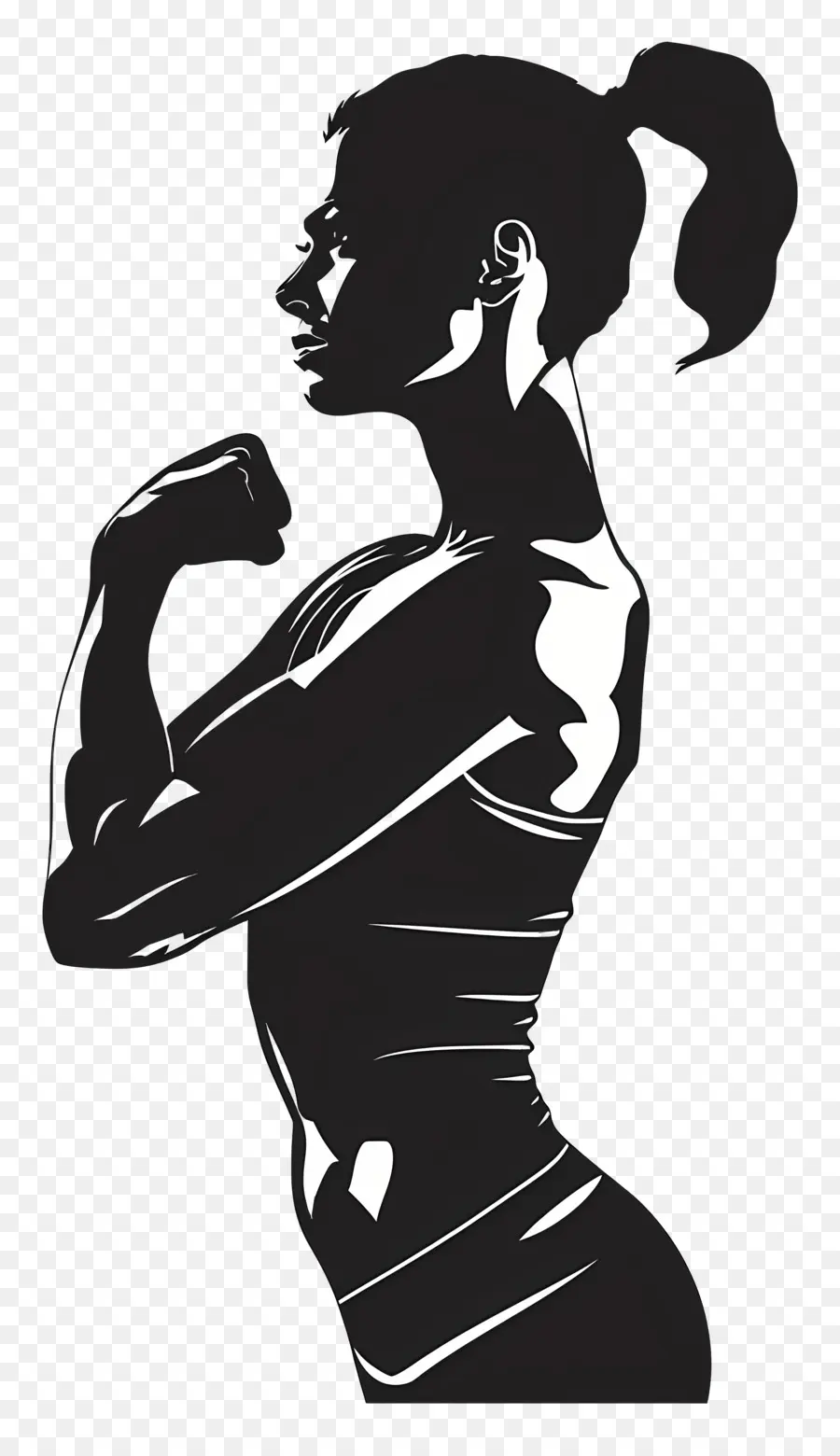 Silueta De Mujer Fuerte，Mujer Fuerte PNG