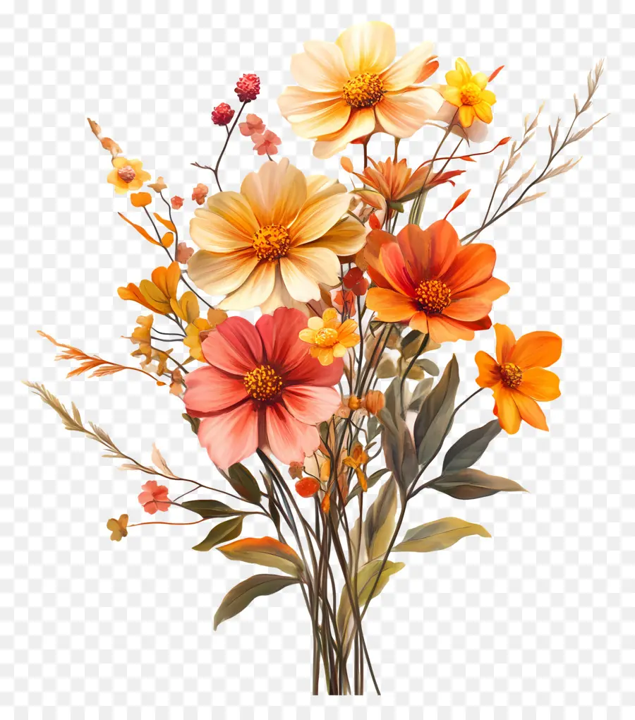 Flores De Otoño，Flores PNG