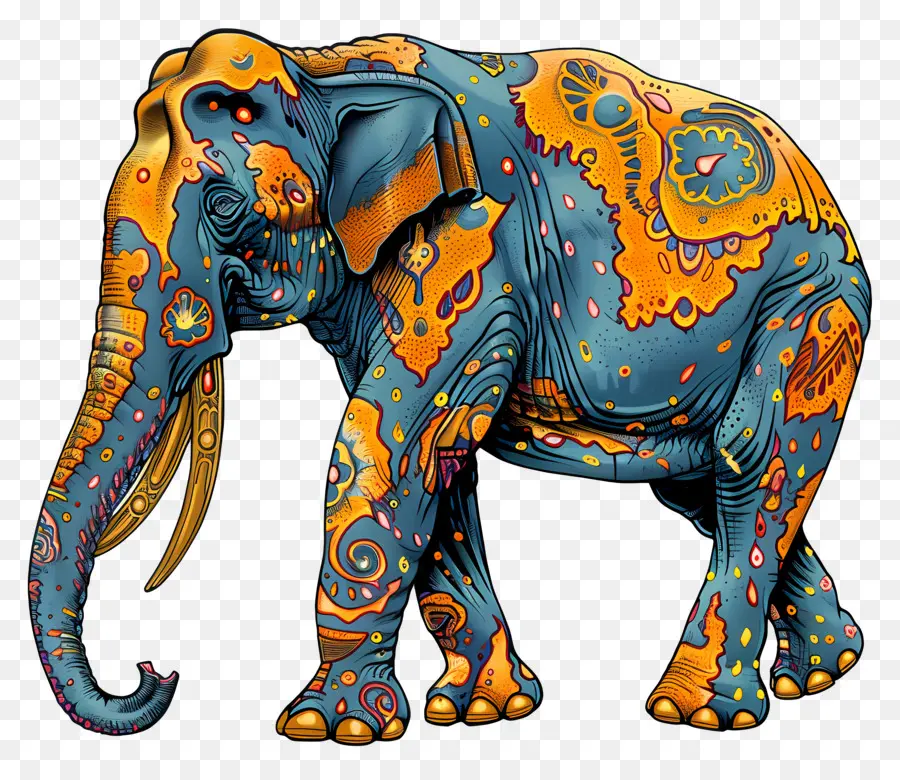 Elefante Indio，Elefante Colorido PNG