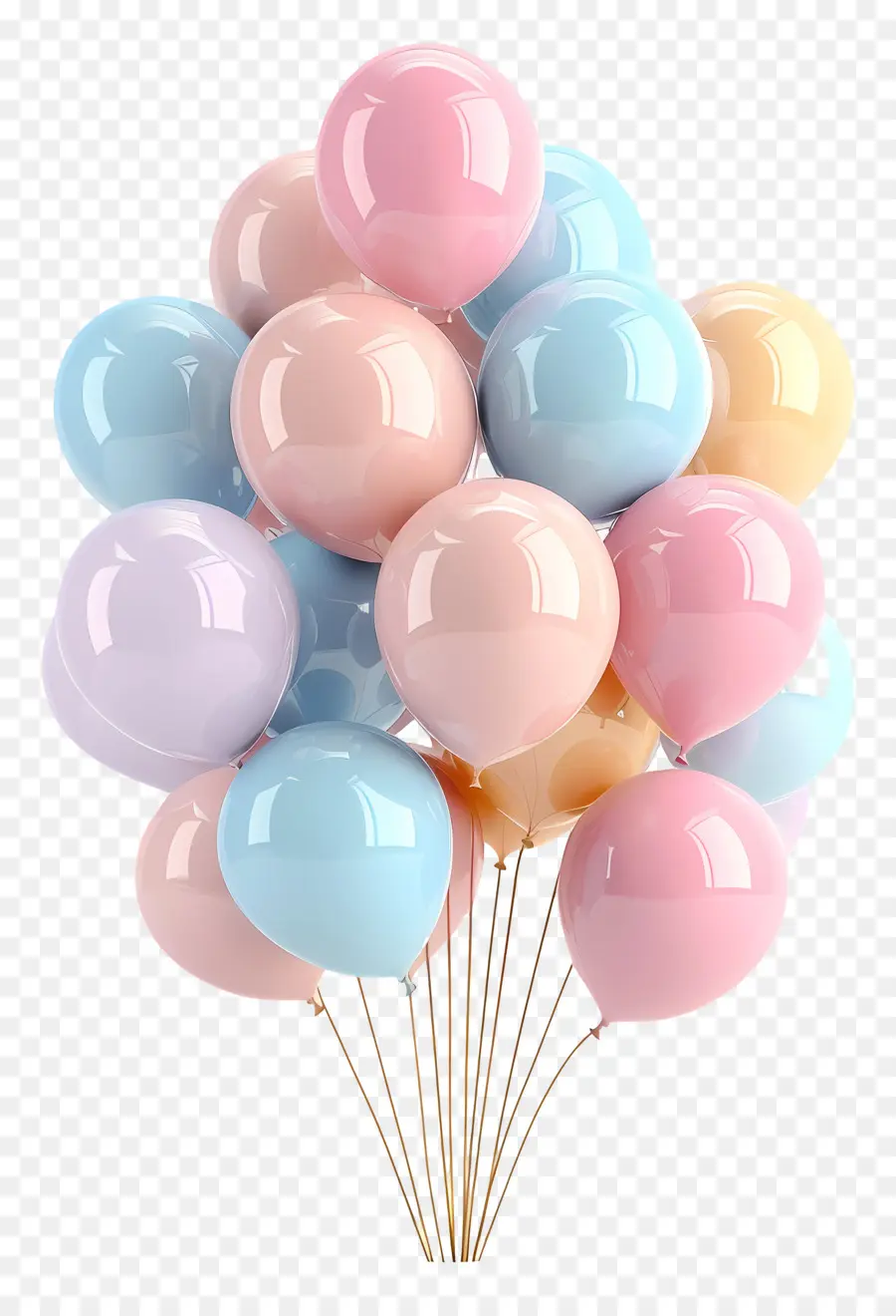 Manojo De Globos，Globos Coloridos PNG