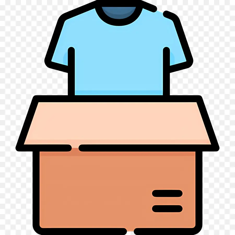 Caja De Ropa，Camisa En Caja PNG