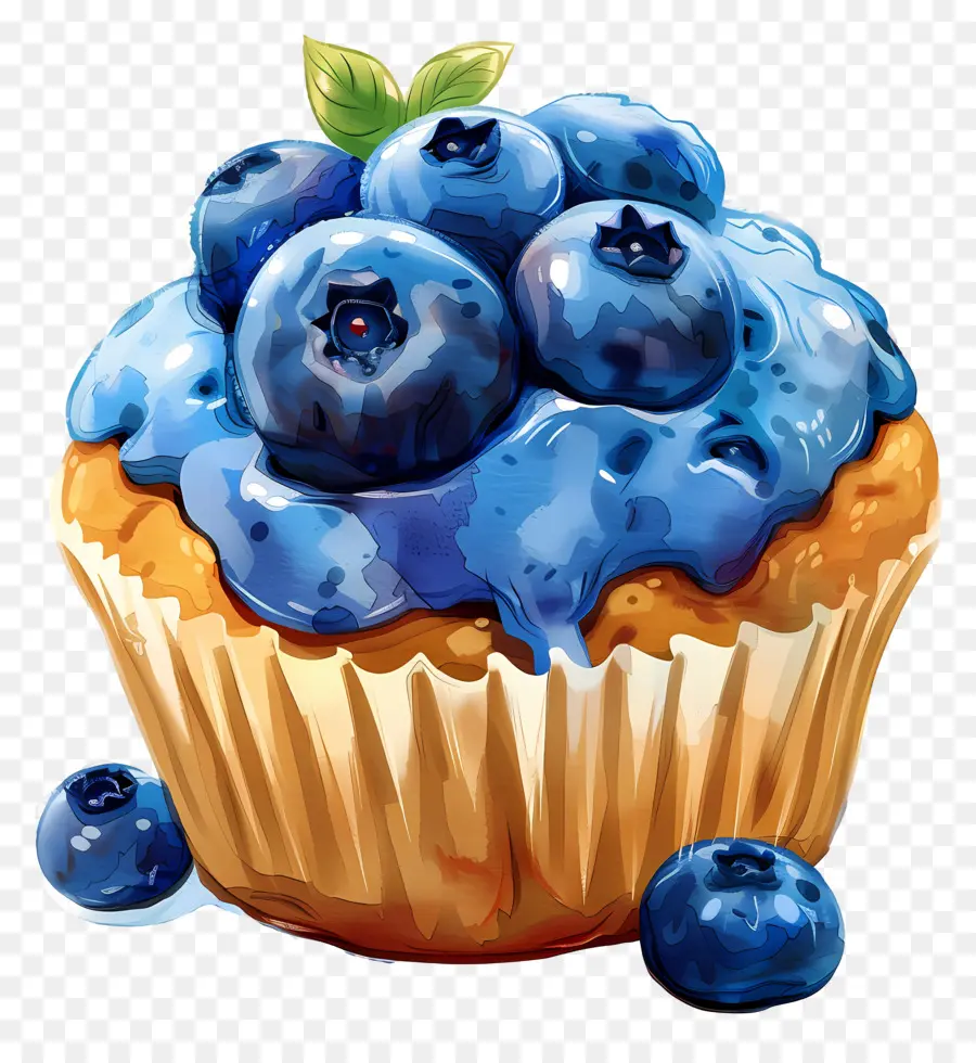 Muffin De Arándanos，Magdalena PNG