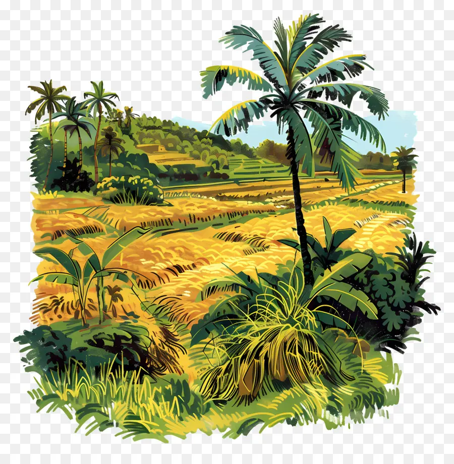 Campo De Arroz，Campo Tropical PNG