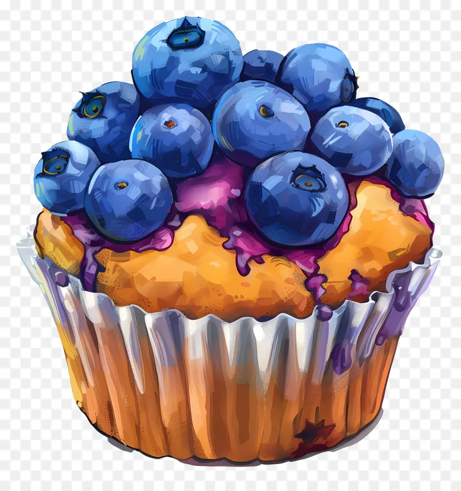 Muffin De Arándanos，Magdalena PNG