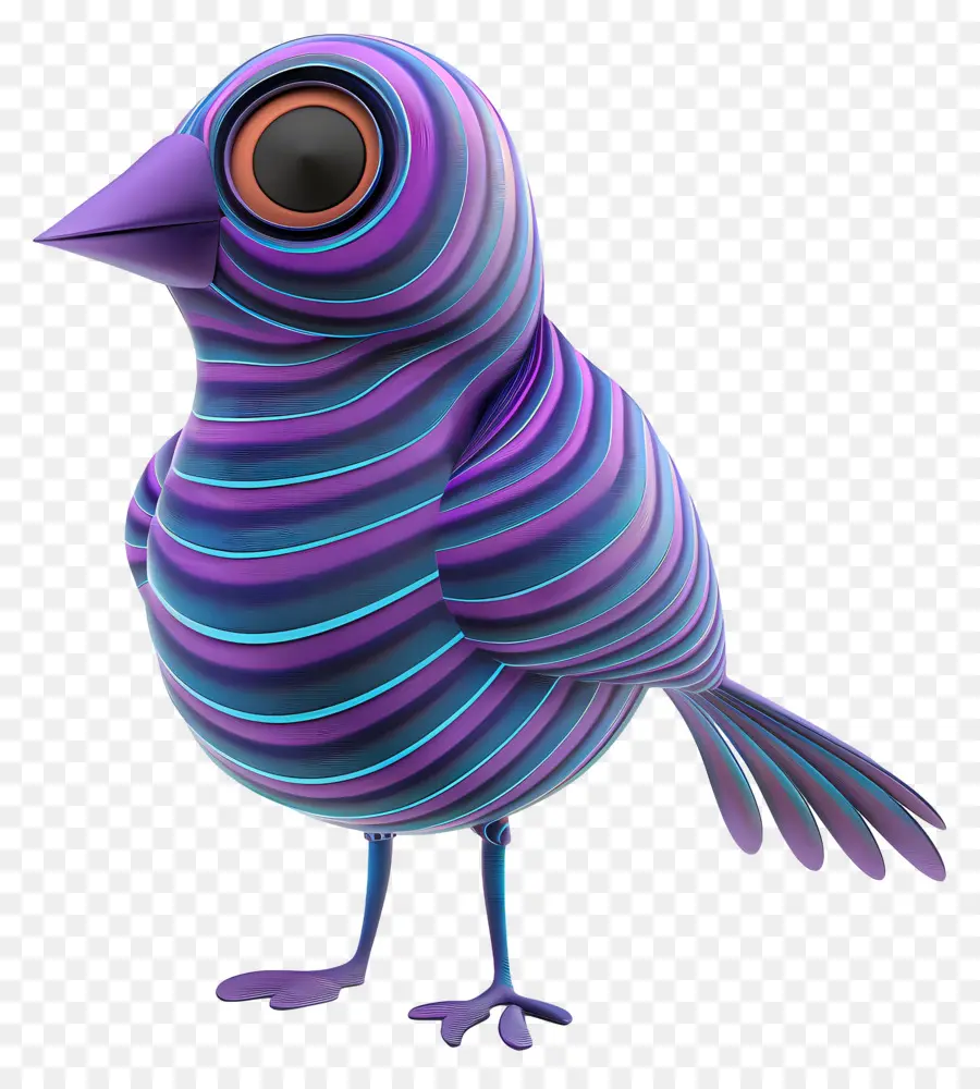 Pájaro Morado，Pájaro Rayado PNG