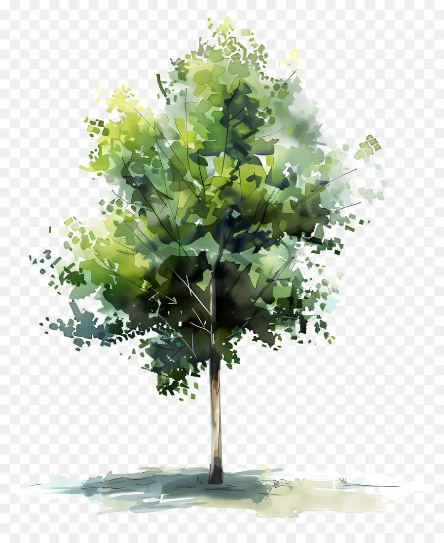 árbol De Acuarela，Árbol PNG