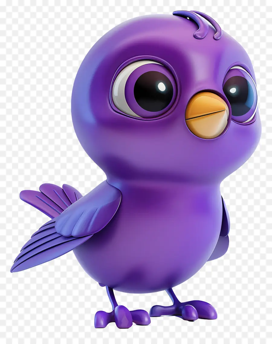 Pájaro Morado，Lindo PNG