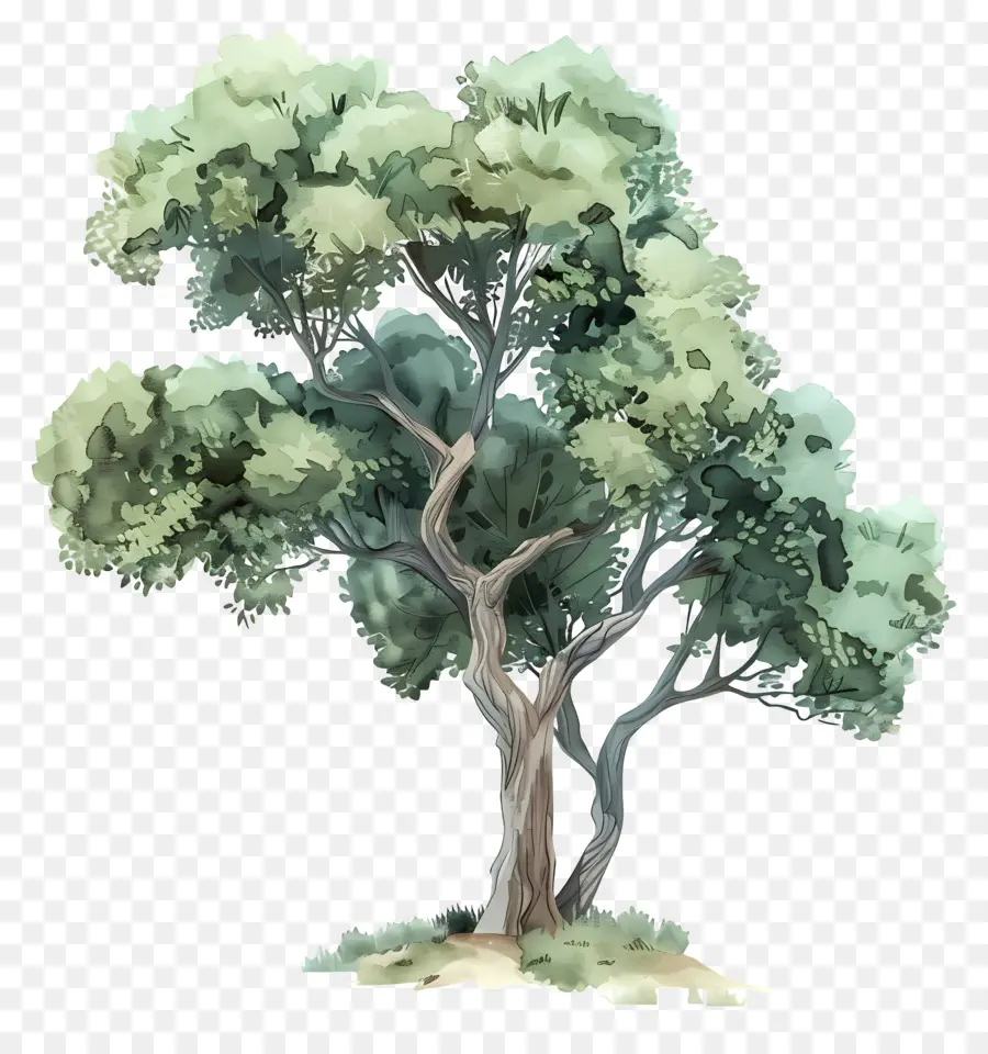 árbol De Acuarela，Árbol PNG