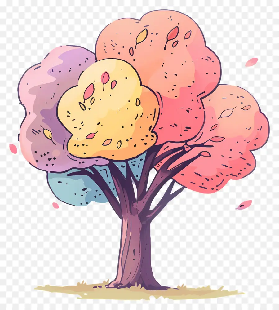 árbol De Dibujos Animados Lindo，Árbol PNG