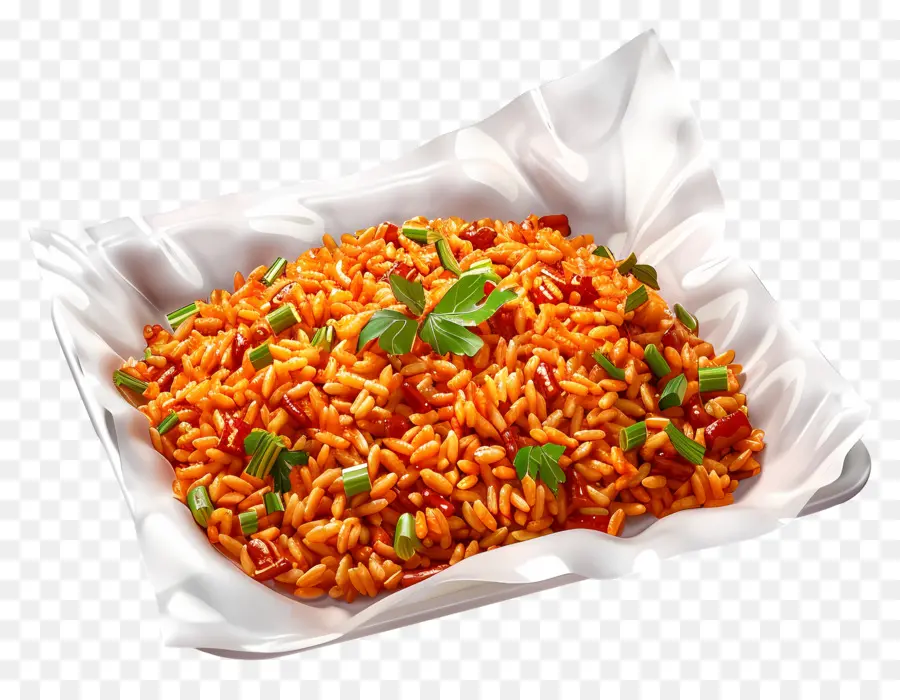 Arroz Jollof，Plato De Arroz PNG