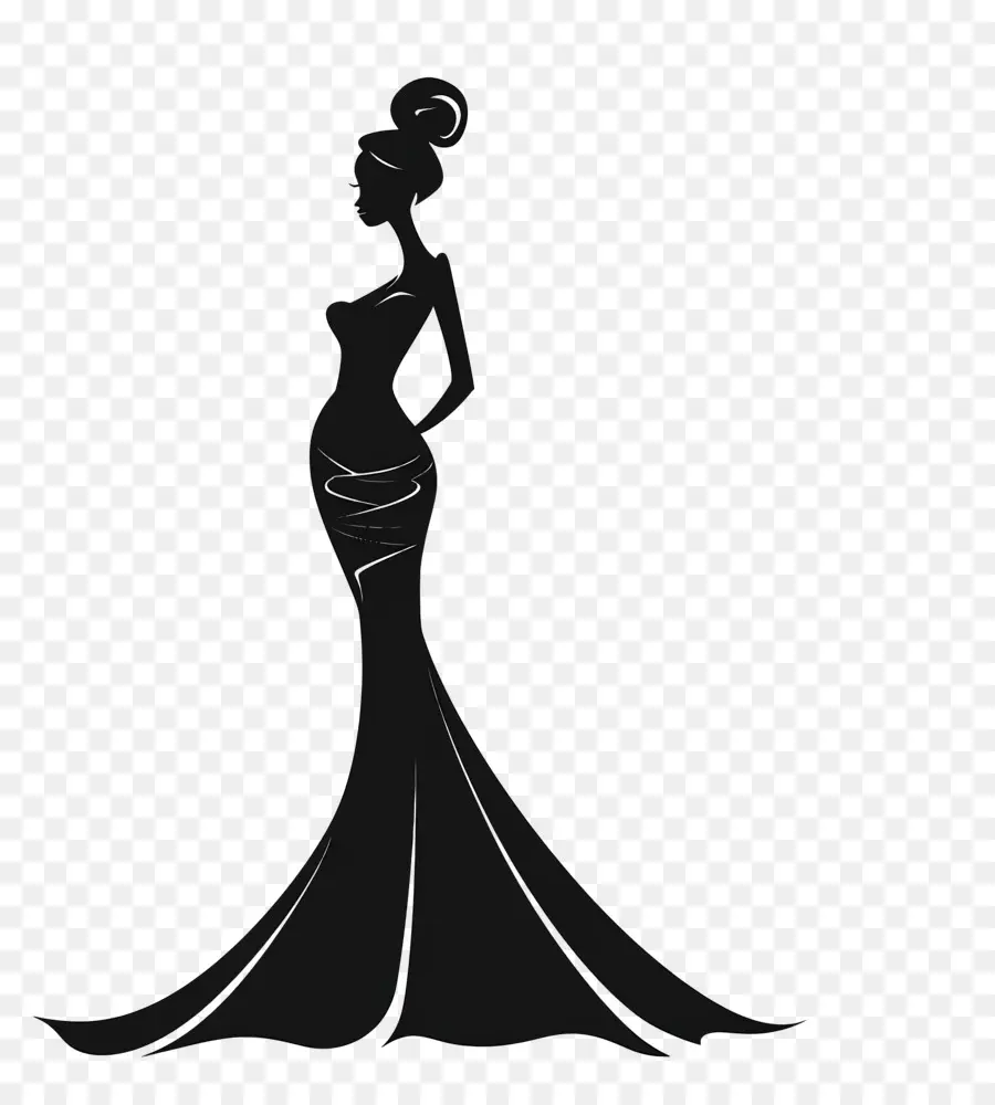 Silueta De Mujer Elegante，Silueta Mujer PNG