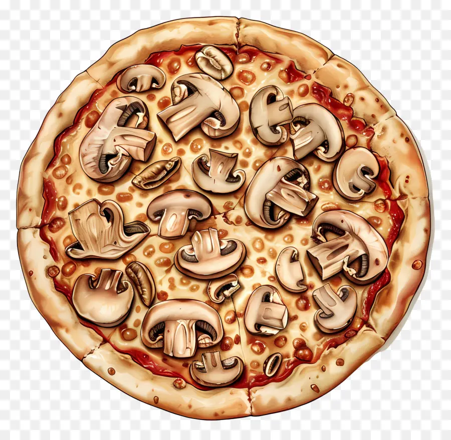 Pizza De Champiñones，Pizza PNG