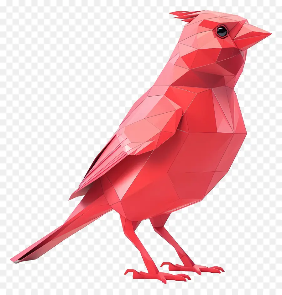 Pájaro Rojo，Origami PNG