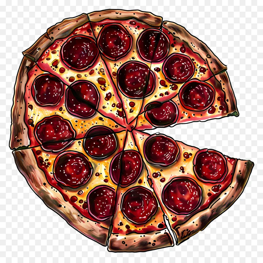 Pizza De Peperoni，Pizza PNG