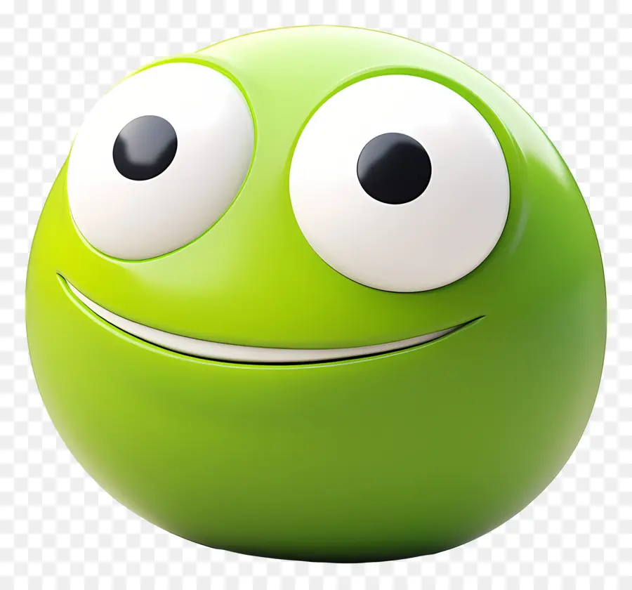 Keropi，Cara Sonriente Verde PNG