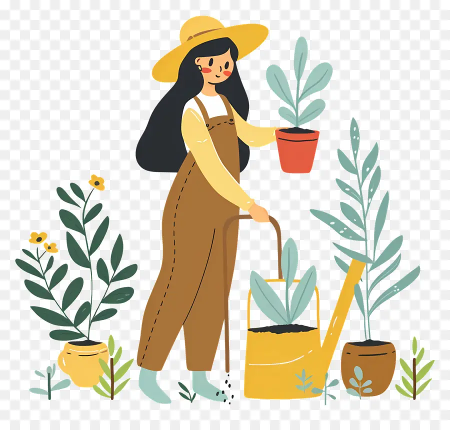 Mujer Jardinera，Jardinero PNG