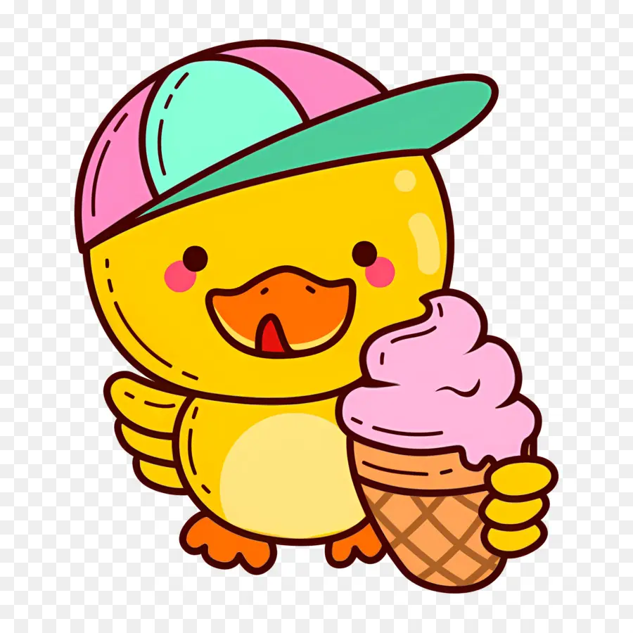 Pato，Pato Con Helado PNG