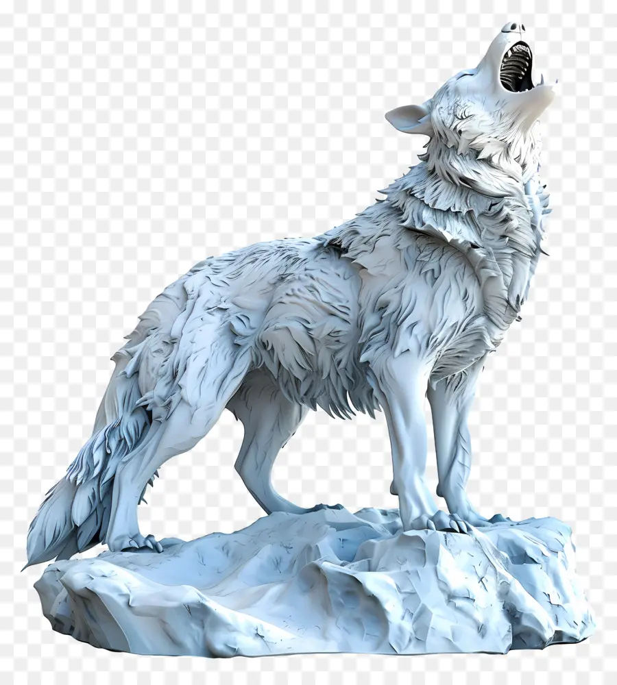 Lobo Aullando，Lobo Blanco PNG