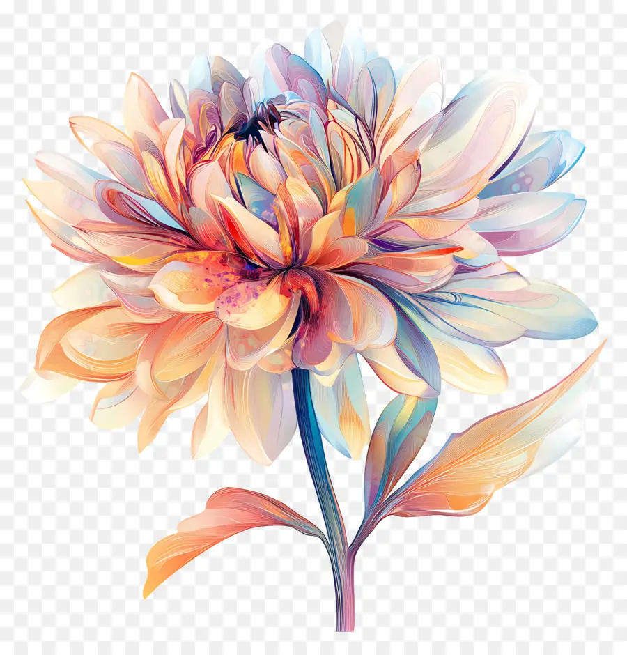 Buen Día，Flores Coloridas PNG