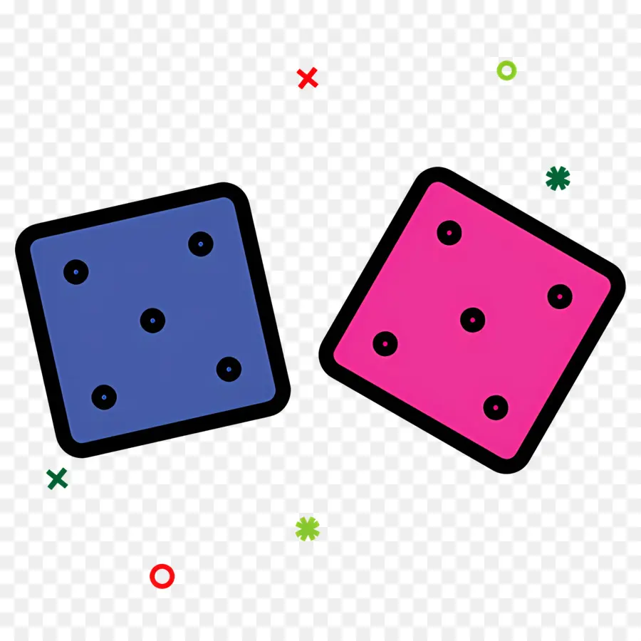 Dados De Casino，Dados Coloridos PNG