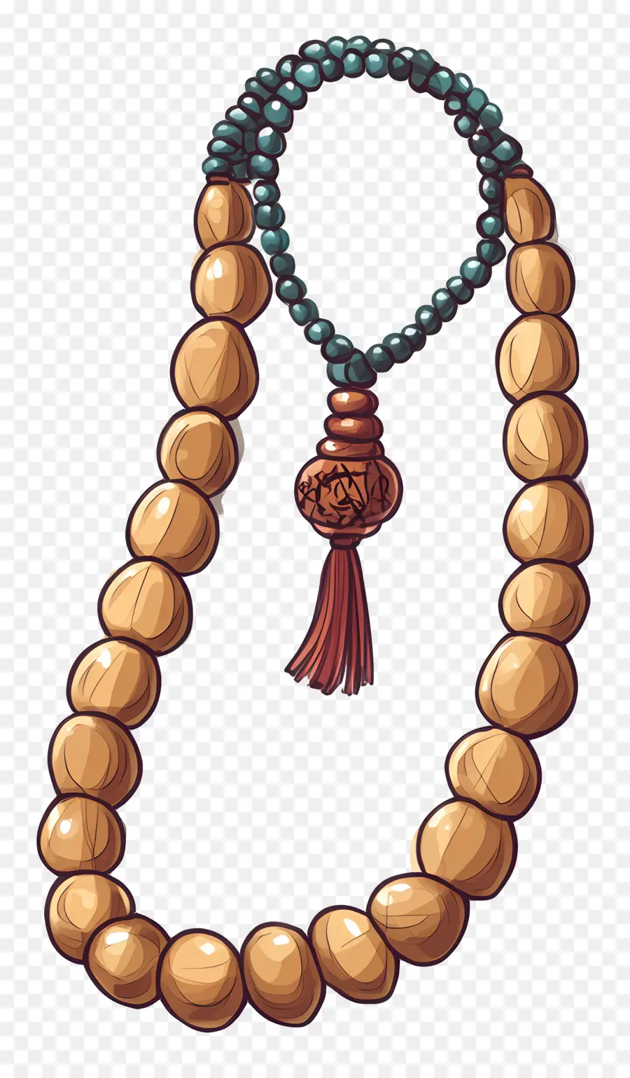 Tasbih，Cuentas De Oración De Madera PNG