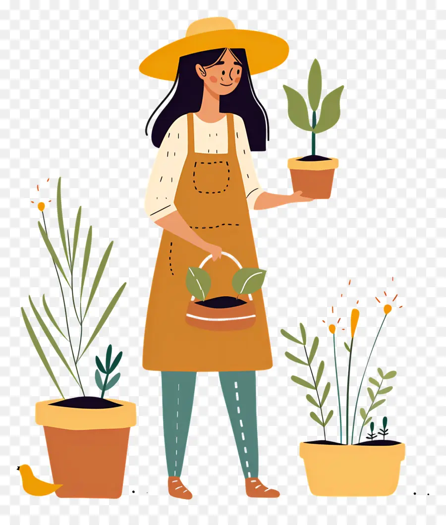 Mujer Jardinera，Jardinero PNG