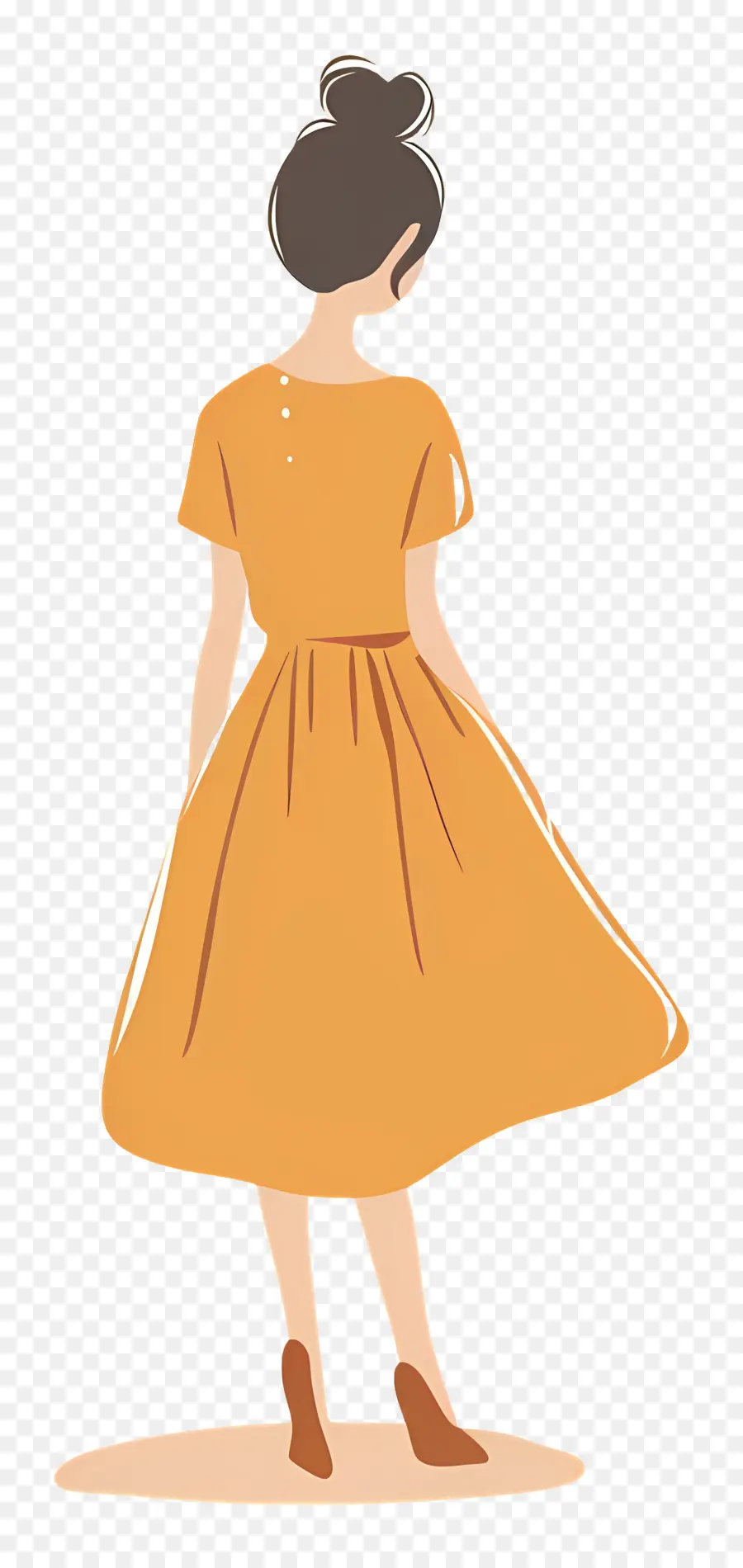 Mujer Vestida，Chica Con Vestido Amarillo PNG