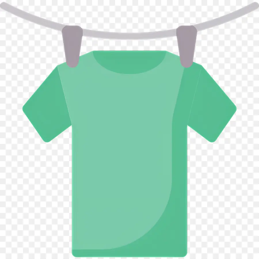 Tela Colgante，Camiseta Verde PNG