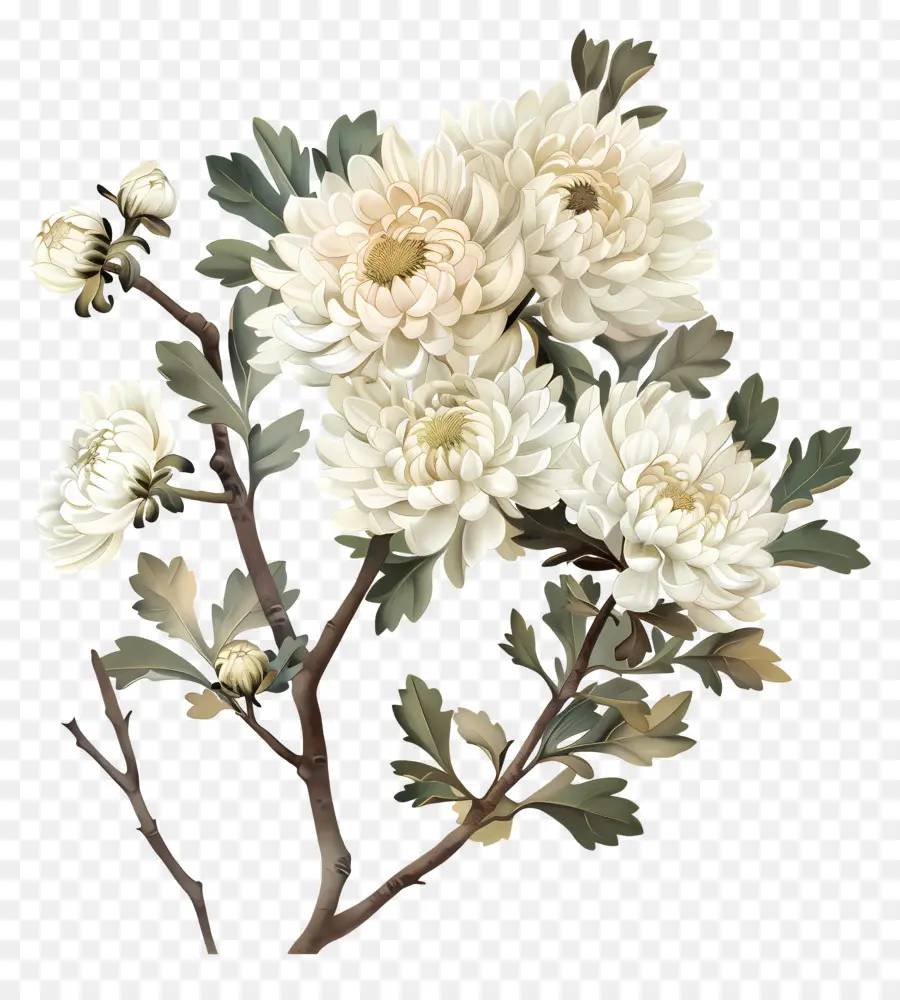 Flores De Crisantemo Blanco，Crisantemos Blancos PNG