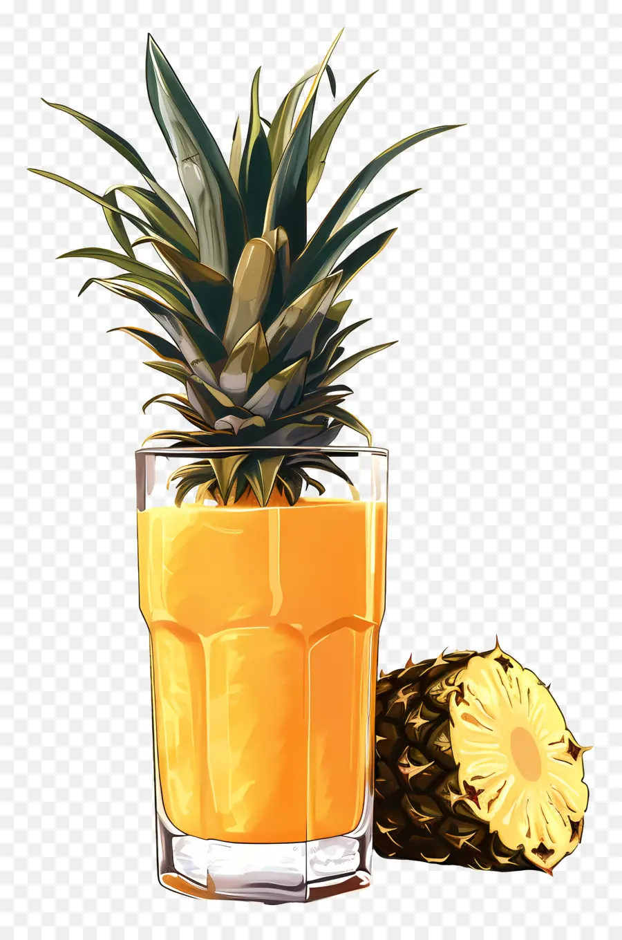 Jugo De Piña，Vaso PNG