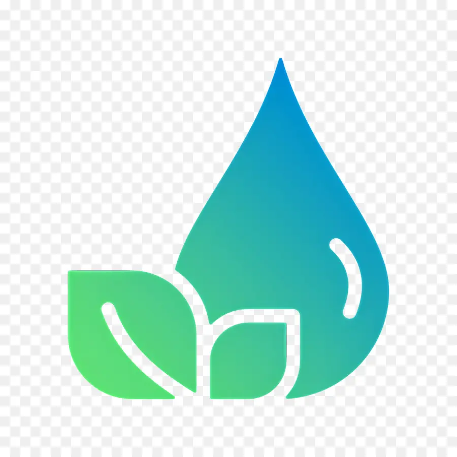 Gota De Agua，Gota De Agua Con Hojas PNG