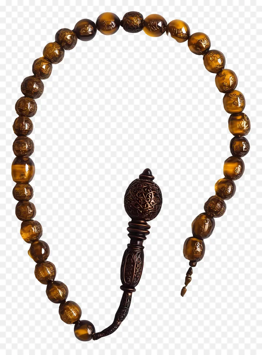 Tasbih，Cuentas De Oración Marrones PNG