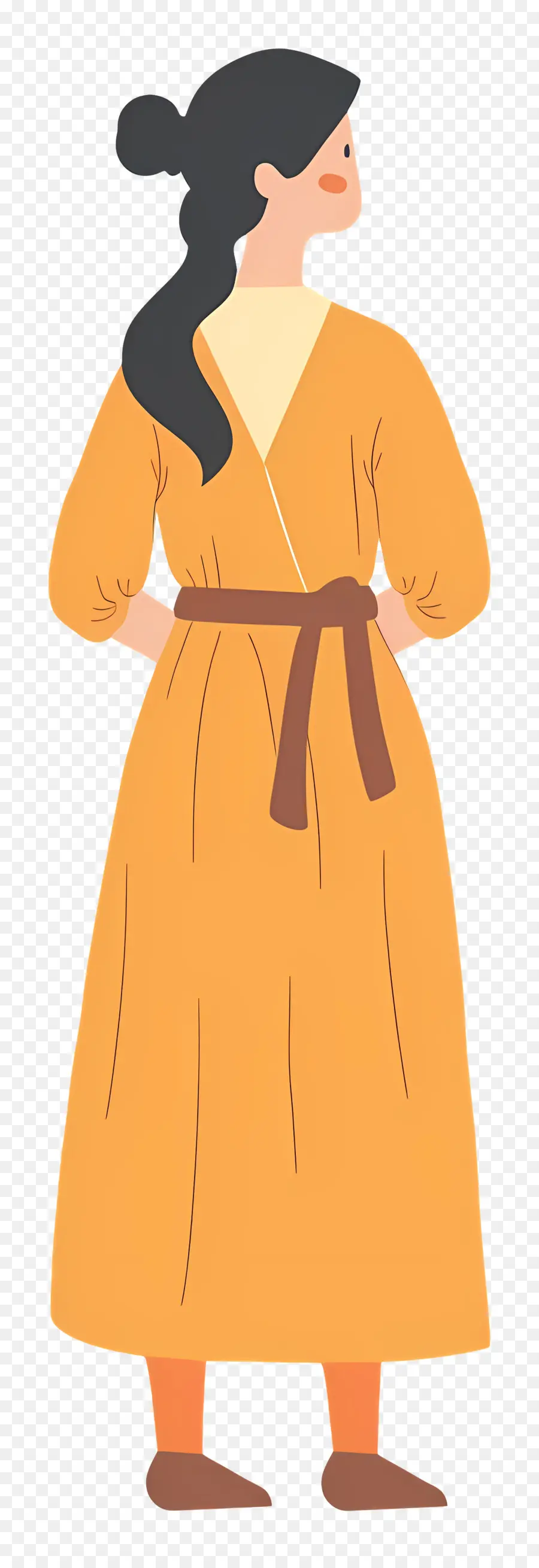 Mujer En Vestido Tradicional，Mujer En Vestido Amarillo PNG