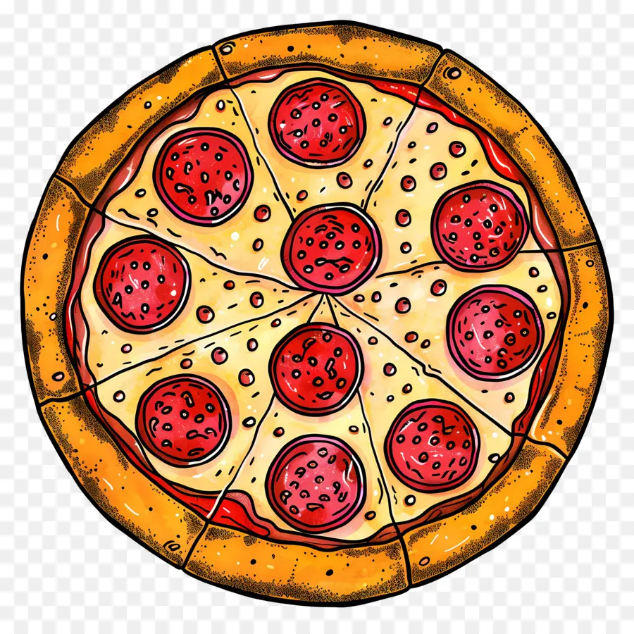 Pizza De Peperoni，Pizza PNG