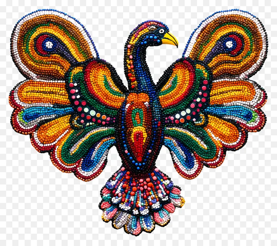 Trabajo De Perlas，Pájaro Colorido PNG