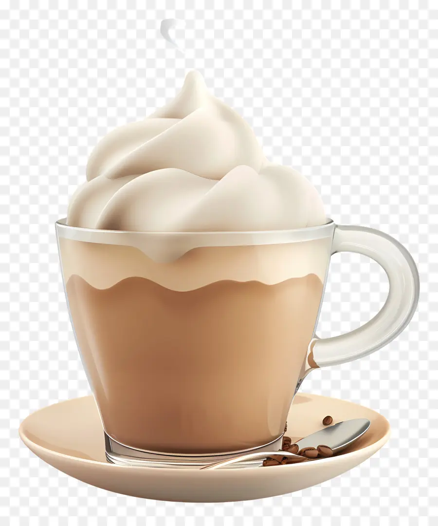 Capuchino，Taza Con Crema PNG