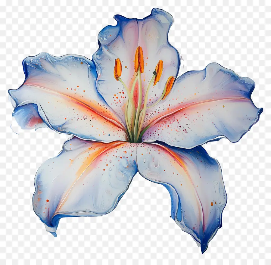 Buen Día，Flor Azul PNG