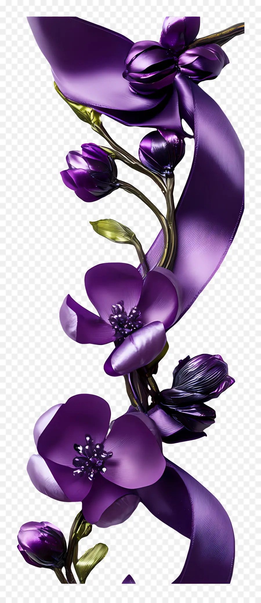 Púrpura，Flores Moradas PNG