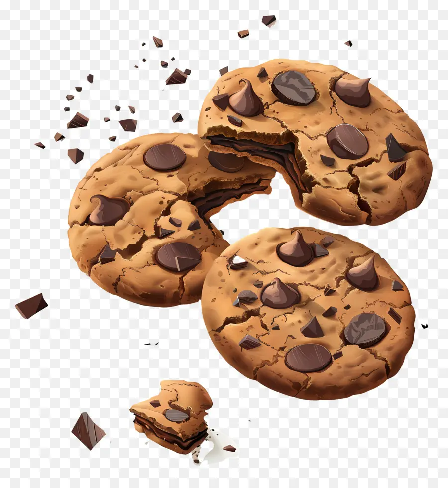 Galletas De Chocolate，Galleta Con Chispas De Chocolate PNG