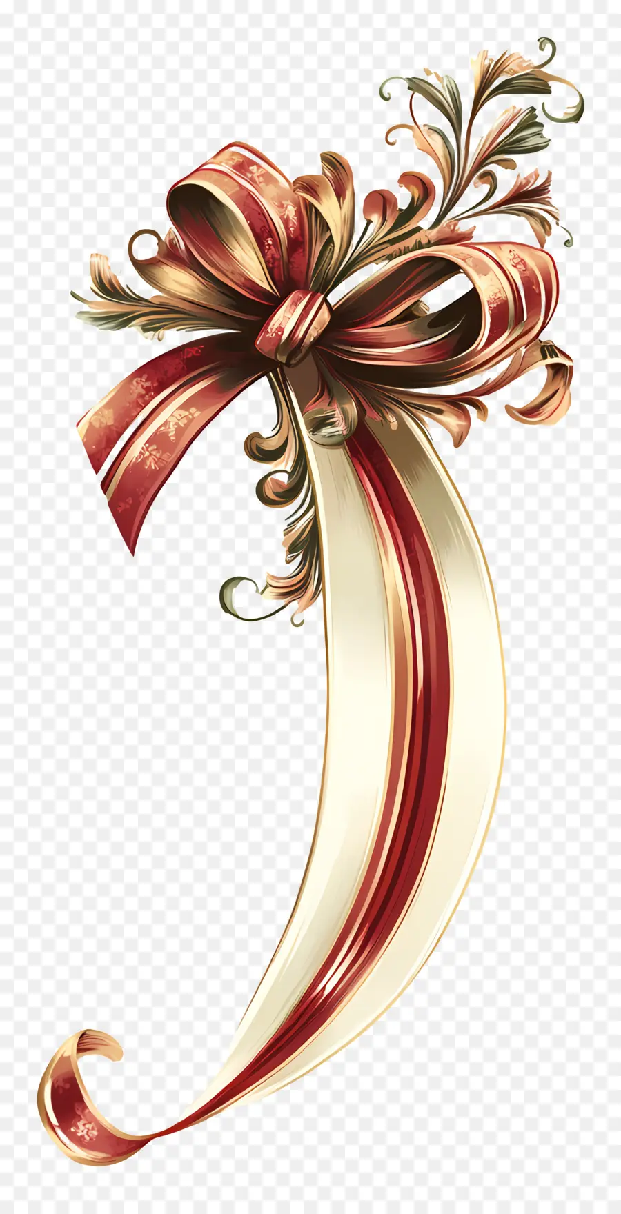 Esquina De La Cinta，Elegante Lazo Navideño PNG