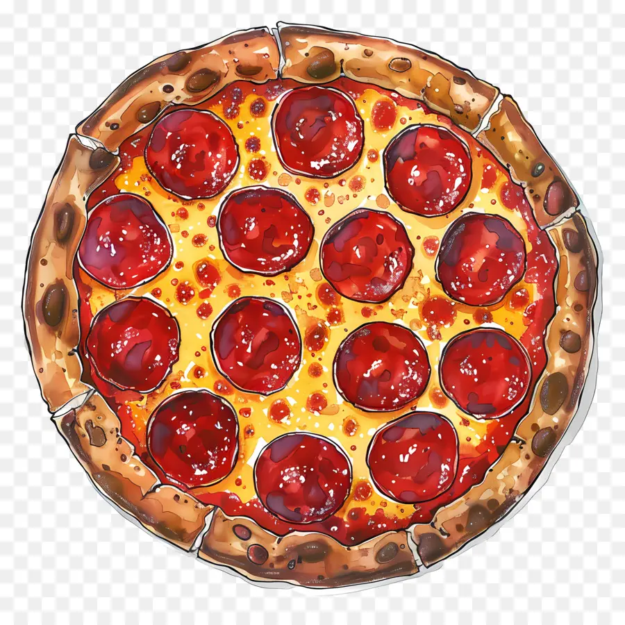 Pizza De Peperoni，Pizza PNG