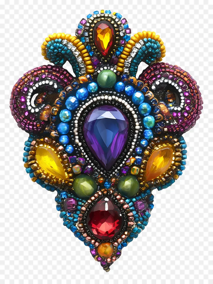 Broche，Adorno De Joya Con Cuentas PNG