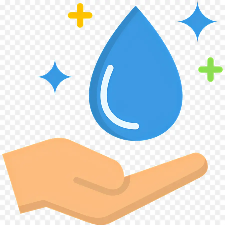 Gota De Agua，Mano PNG